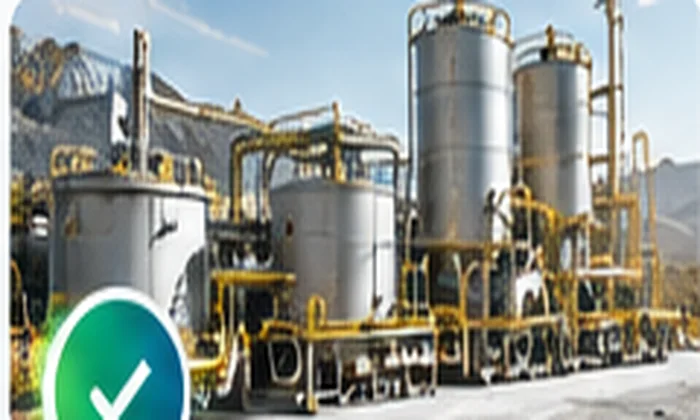 Planta industrial con estanques y tuberías, representación conceptual de pilotos industriales