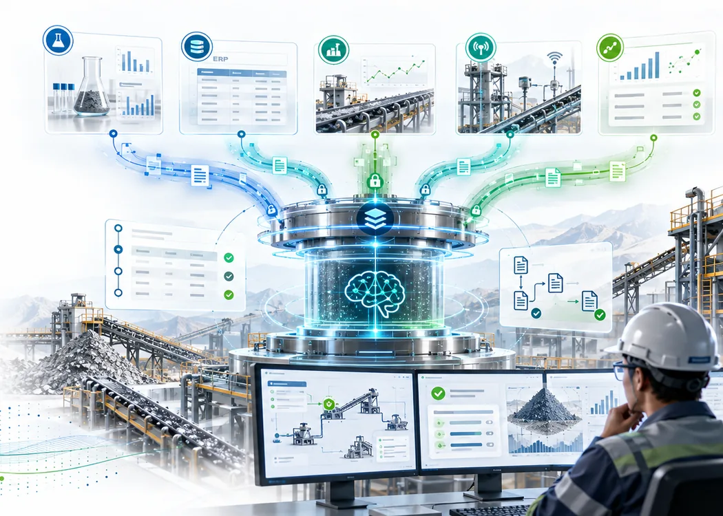 Plataforma digital que conecta laboratorio, planta y monitoreo, imagen conceptual